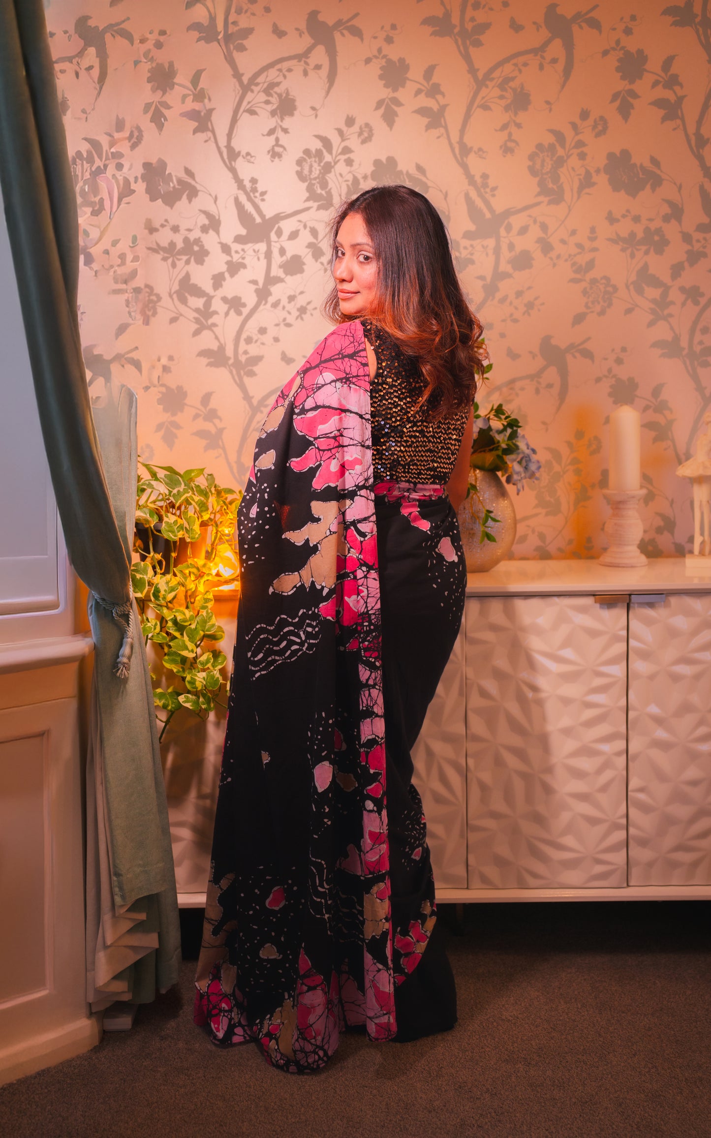 Velora Crimson Saree